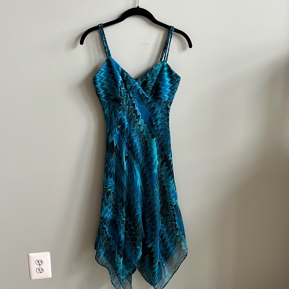 Beautiful turquoise dress by  POLYESTER